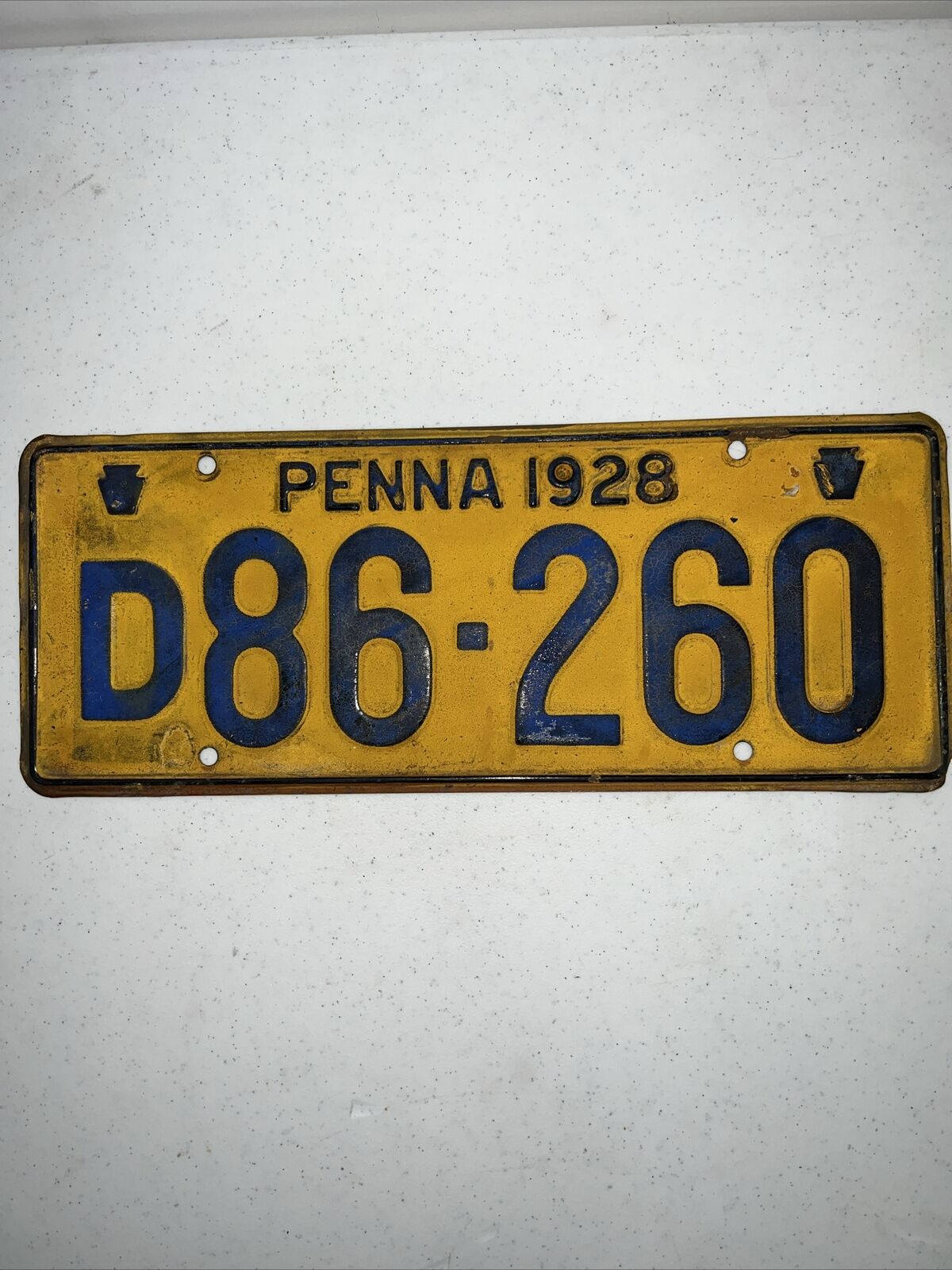 1928 Pennsylvania License Plate-Original Condition-In Good Shape-See Pictures