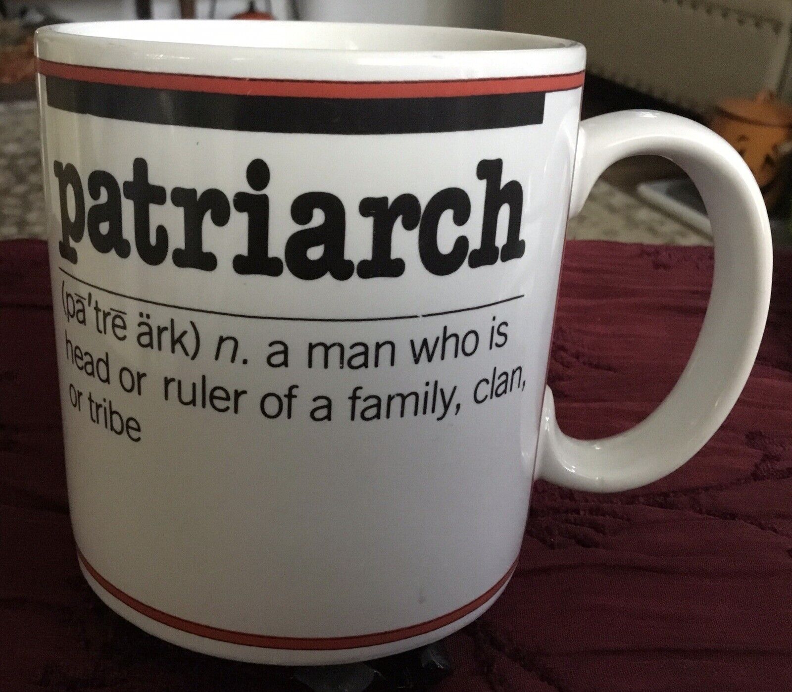 Patriarch Mug (vintage Applause 1985) Honors Dad