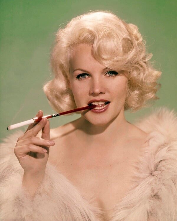 Carroll Baker Breathtaking Glamour Pose Harlow Blonde Bombshell 8x10 Color Photo