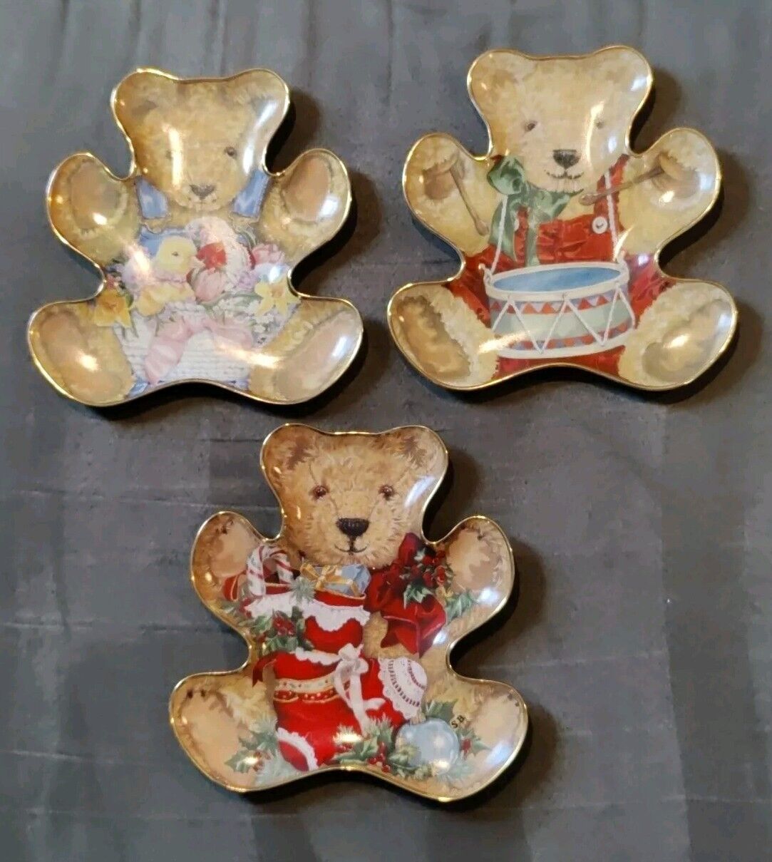 Franklin Mint Teddy Bear Shaped Plates 3 Sarah Bengry