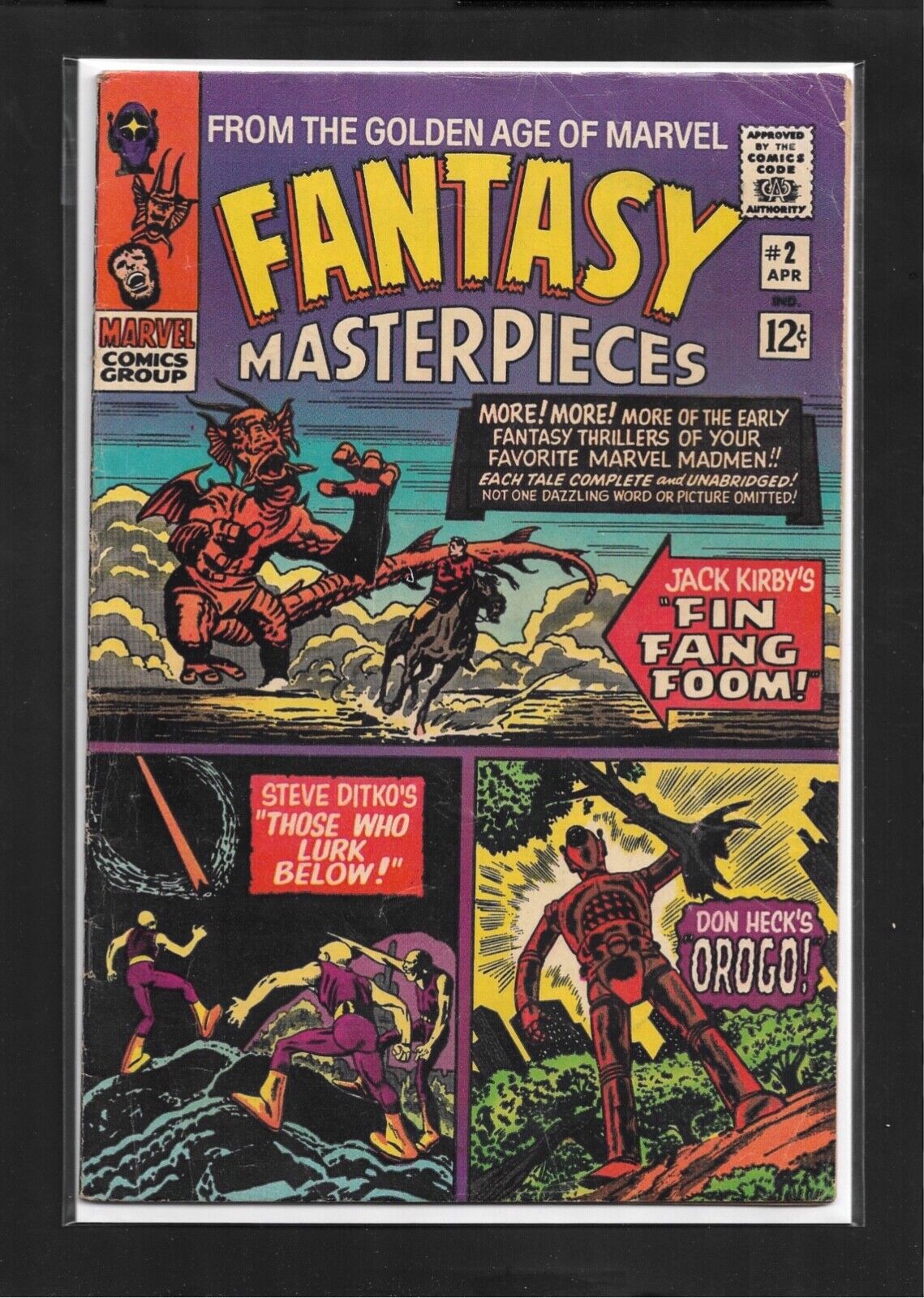 Fantasy Masterpieces #2 (1966): Fin Fang Foom Jack Kirby Silver Age FN-