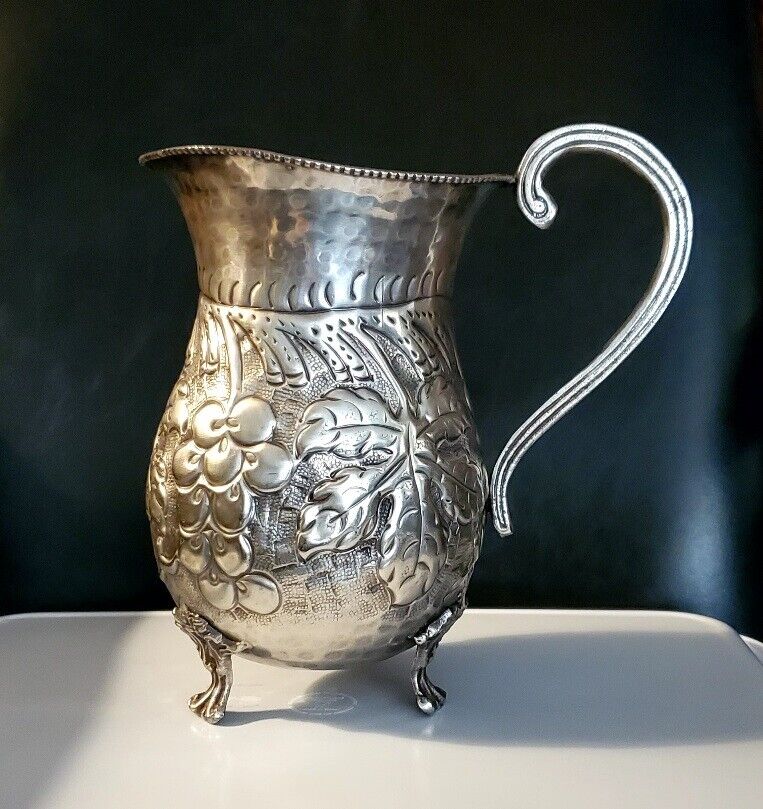 Ornate Aluminum Handcrafted Pitcher