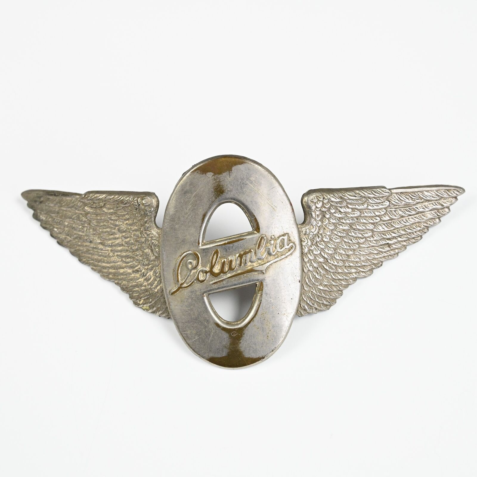 1920\'s Columbia Wings Ornament - Vintage Badge Westfield Pope
