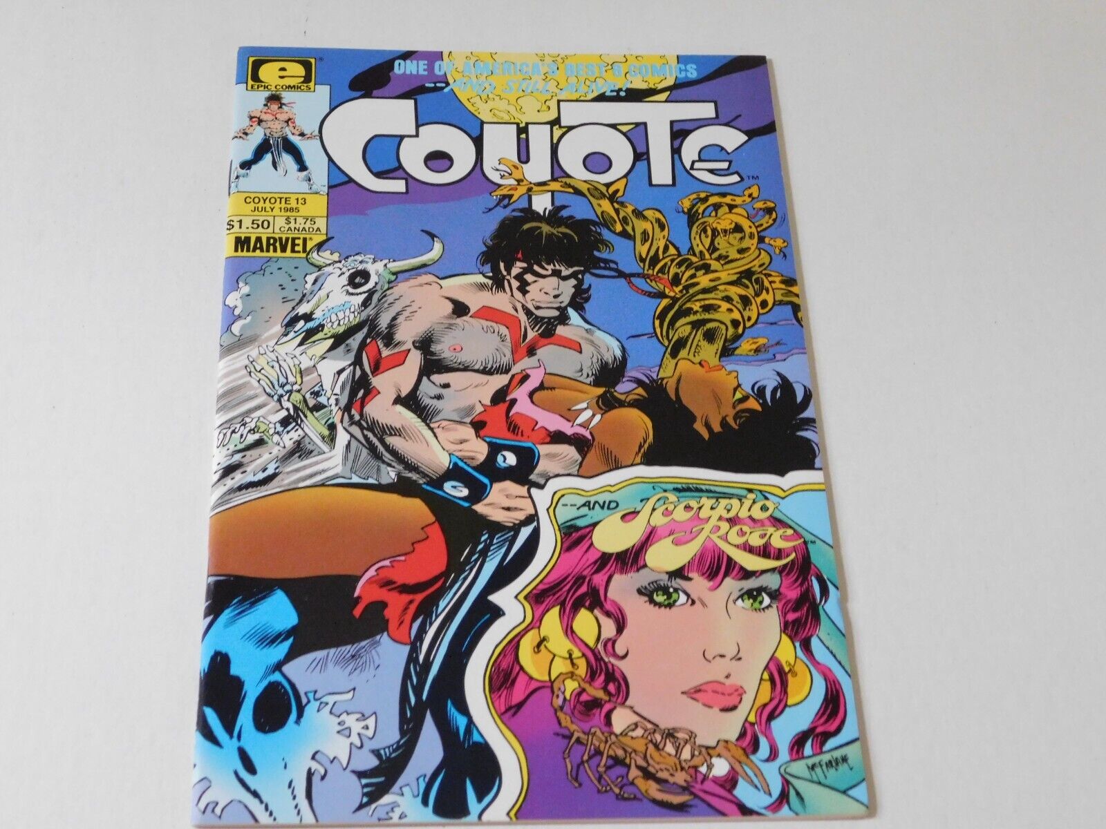 Coyote #13 1st Cover Art Todd McFarlane Scorpio Rose 11 Marvel Epic Comics 1985