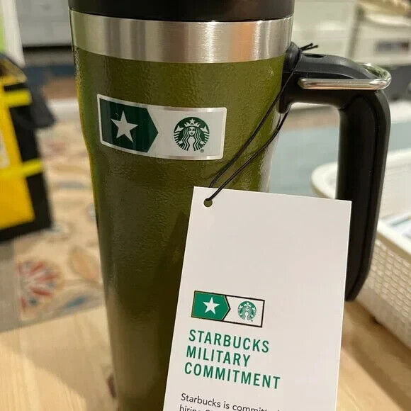 STARBUCKS STANLEY MILITARY COMMITMENT DOUBLE WALLED 20OZ TUMBLER - BRAND NEW