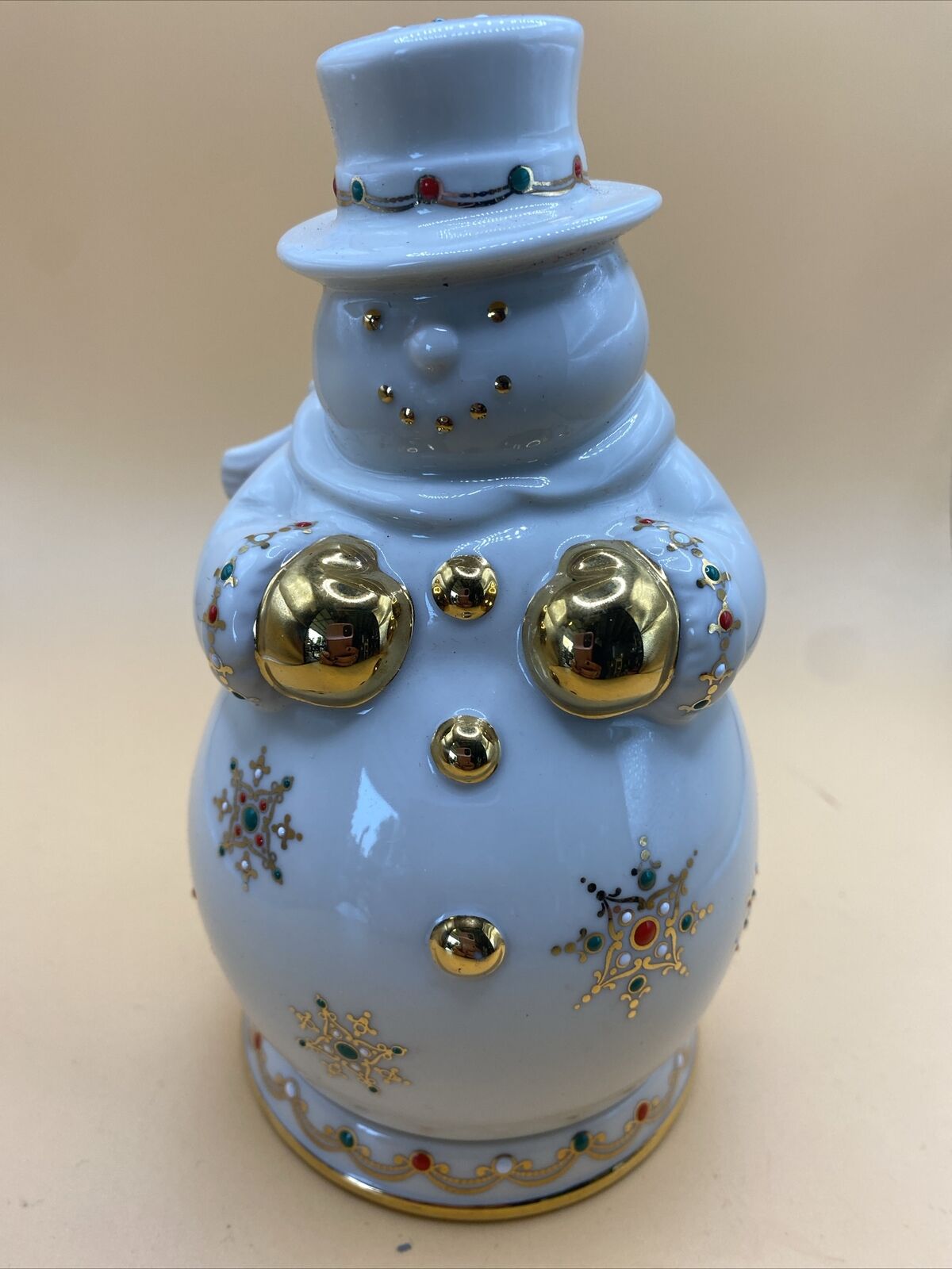 Lenox Snowman Candle Holder China Jewels Cozy Lite Snowman Holiday Collectible 