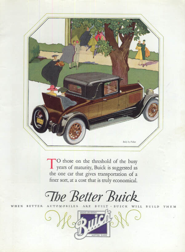 To those on the threshold of busy years Buick Rumble-Seat Coupe ad1926 H&G