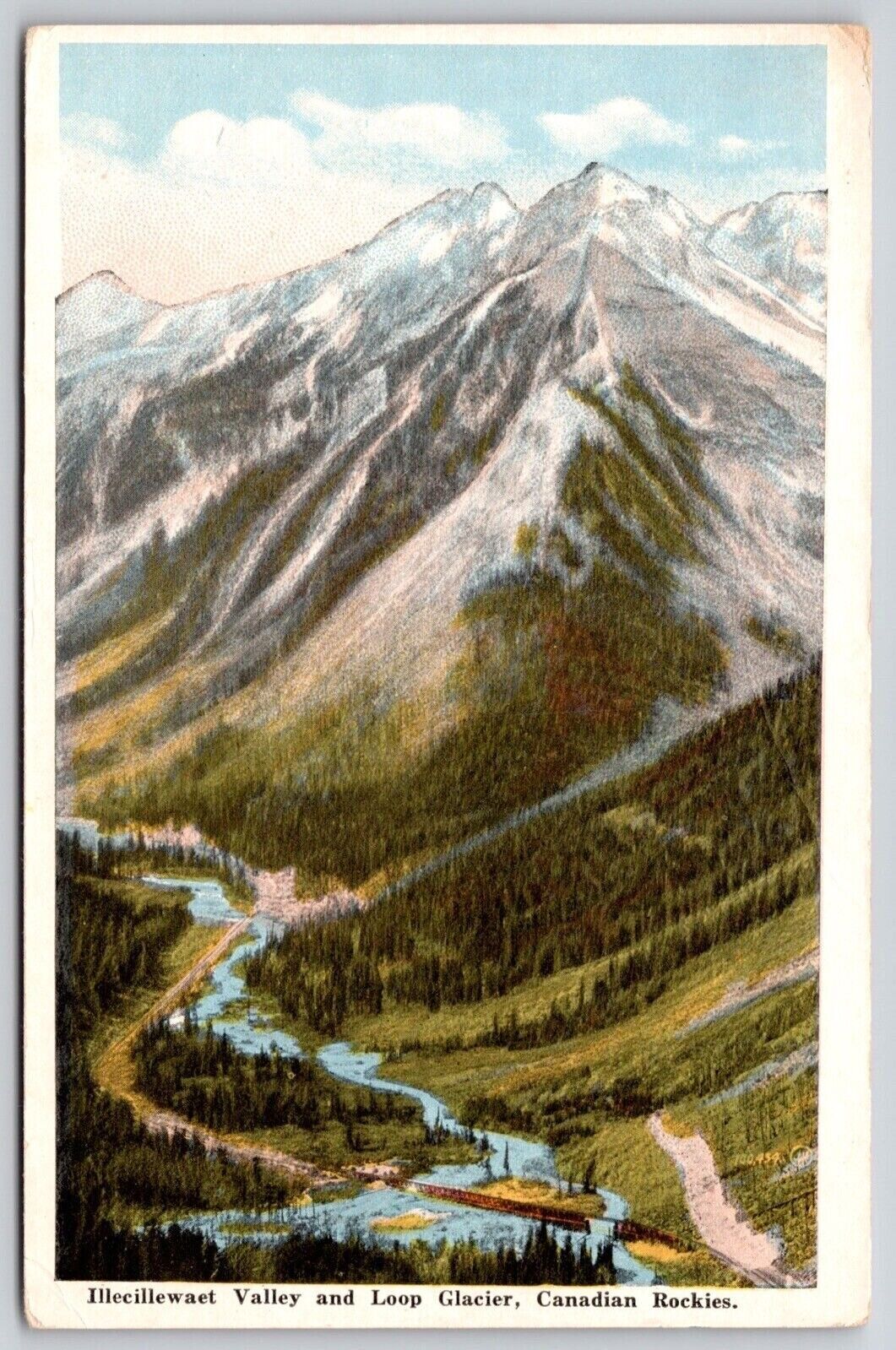 Illecillewaet Valley Lood Glacier Candian Rockies Snowcapped Mountain Postcard