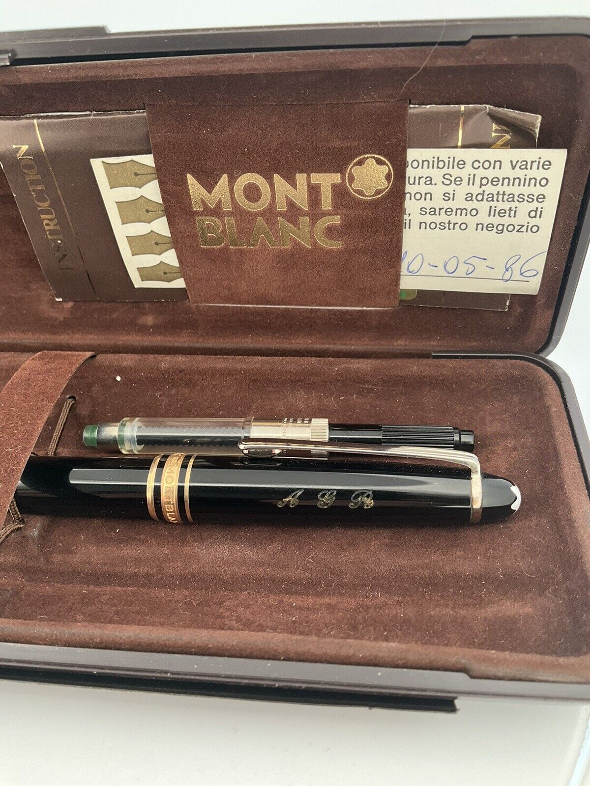 montblanc meisterstuck Fountain Pen With Case 14k Gold Nib