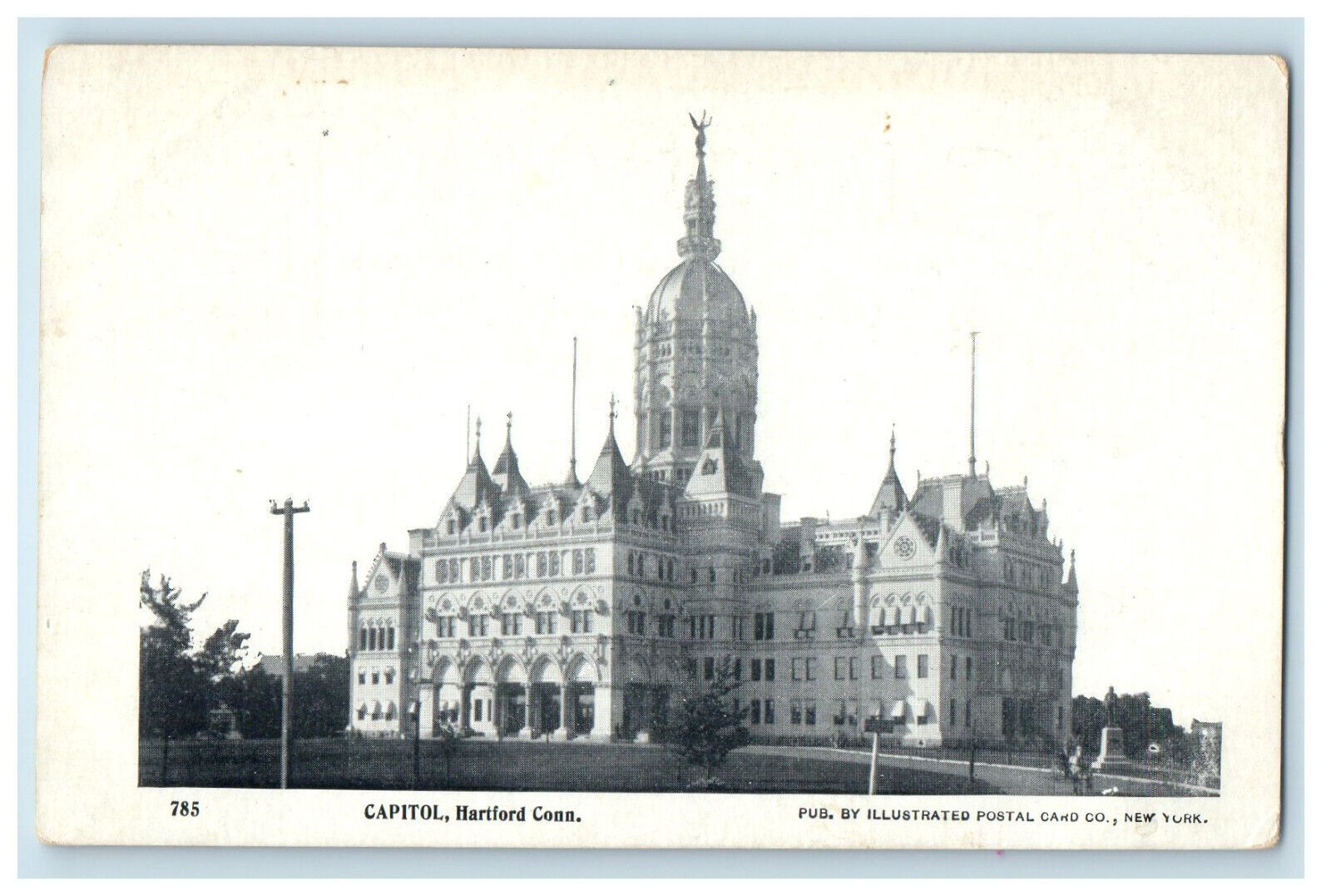 c1900 Capitol, Hartford Connecticut CT Antique Illustrated Postcard Co. Postcard