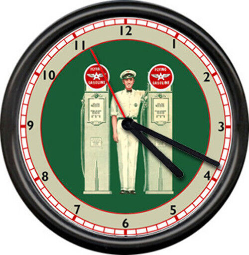 Flying A Gas Service Station Pump Sign Wall Clock