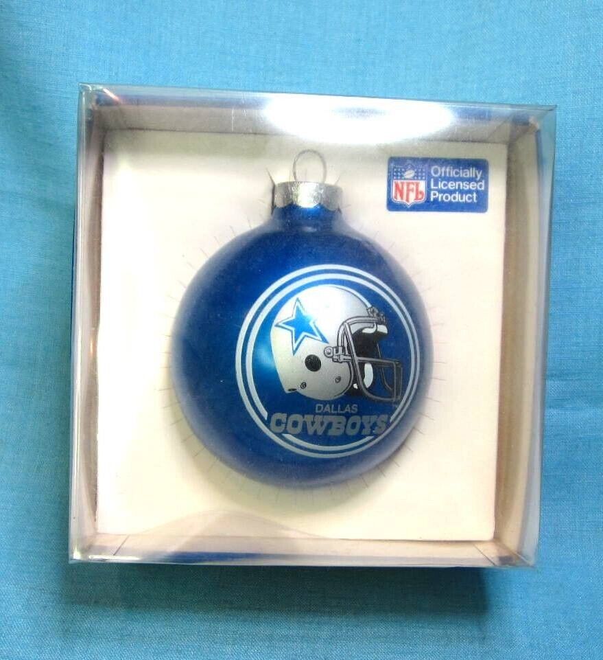 Vintage Topperscot Sports Collector Series Dallas Cowboys Glass Ornament 1992