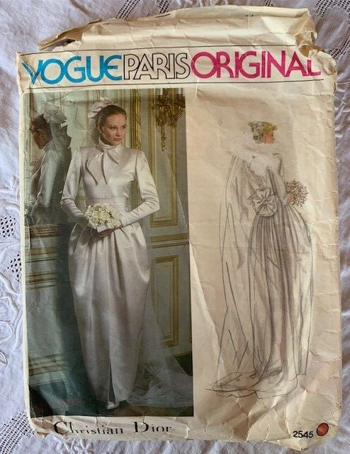 VOGUE Paris Original Christian Dior Sewing Pattern 2545 Modest Wedding Dress 14