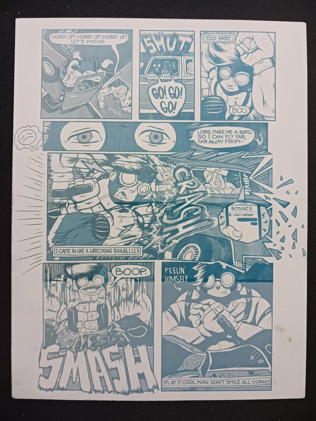 Thud Double Vision Magazine - Page 14 - PRESSWORKS - Comic Art - Printer Plate -