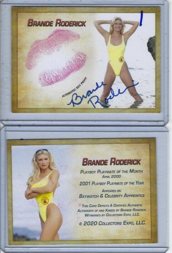 Brande Roderick Signed/ Kissed Trading Card #1 American Model Collector\'s Expo