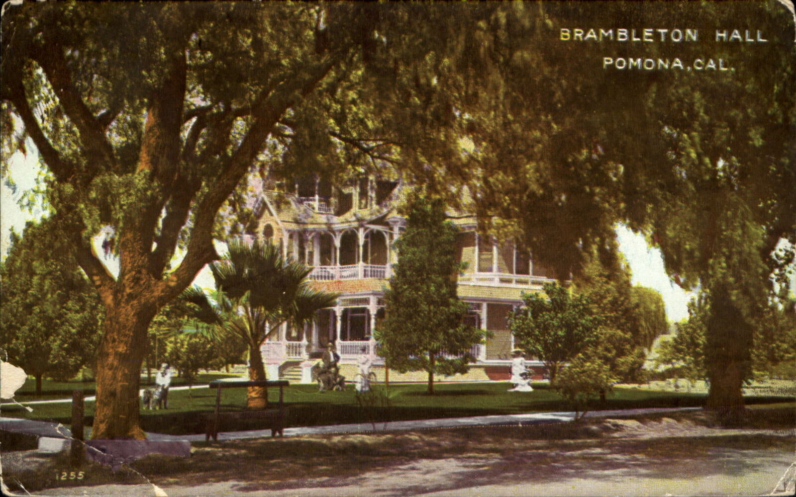 Brambleton Hall ~ Pomona California ~ 1910 DPO Los Angeles Station A ~ Benham