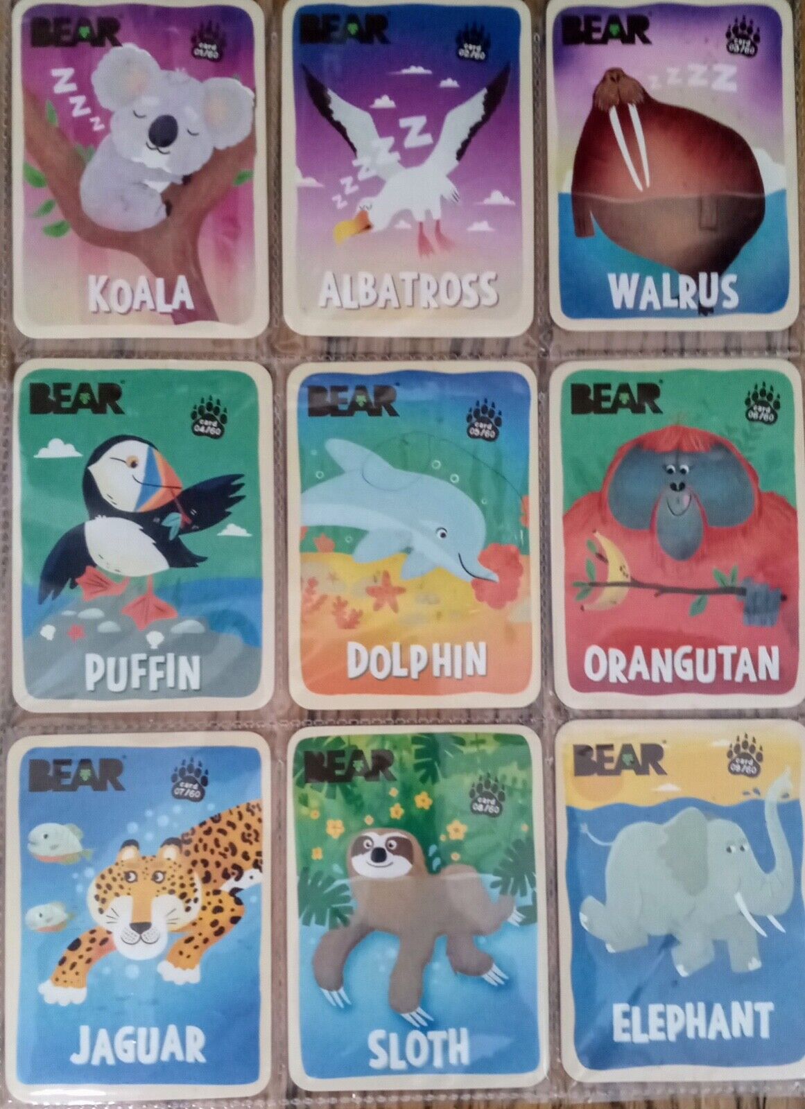 Bear Snacks Collectible Animal Trading Cards
