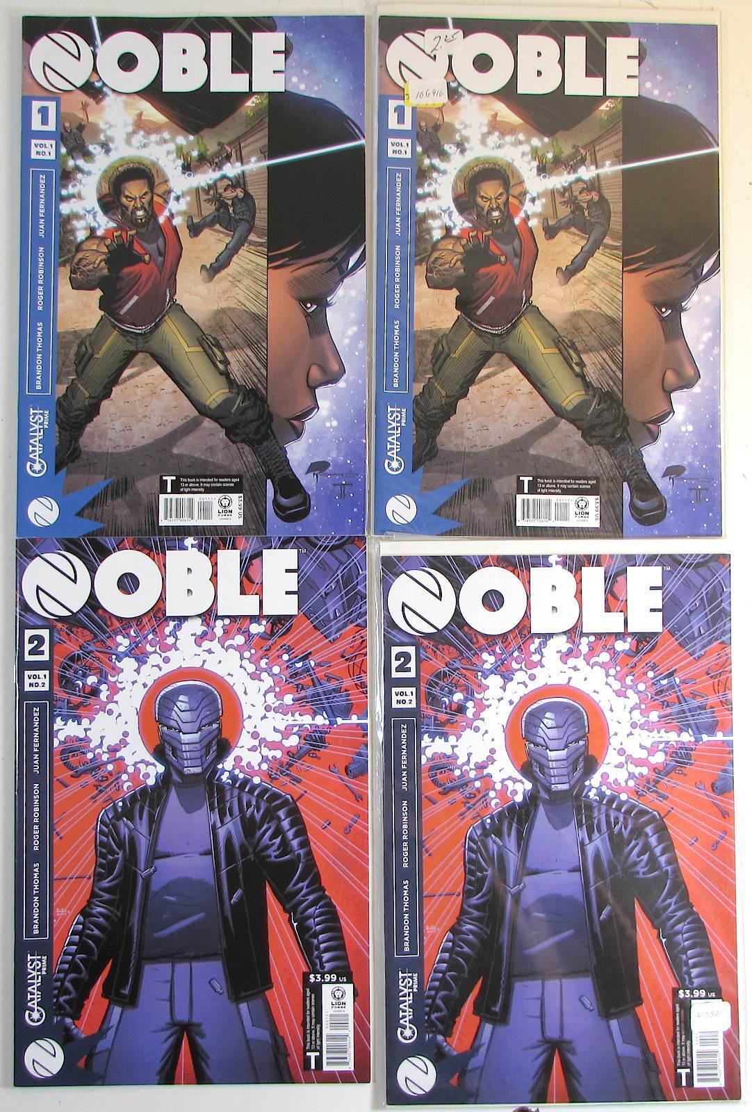 Noble Catalyst Prime Lot of 4 #1 x2,2 x2 Lion Forge (2017) 1st Print Comic Books