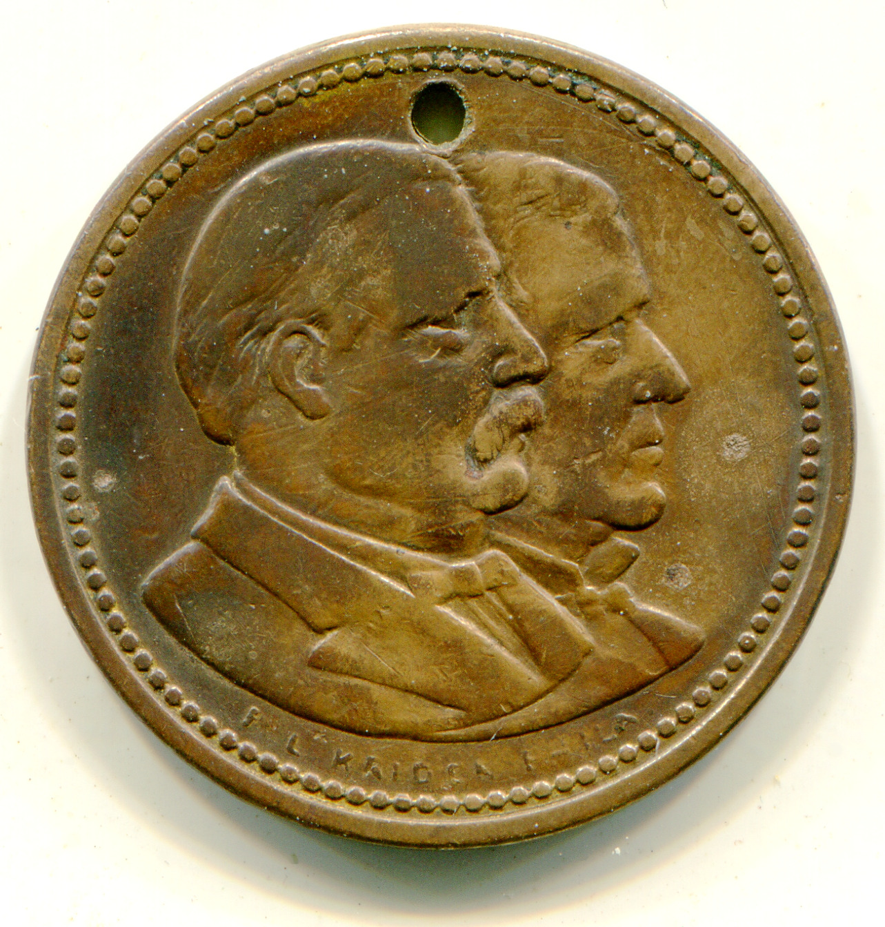 Cleveland & Hendricks 1884 Presidential election token     lotapr4327