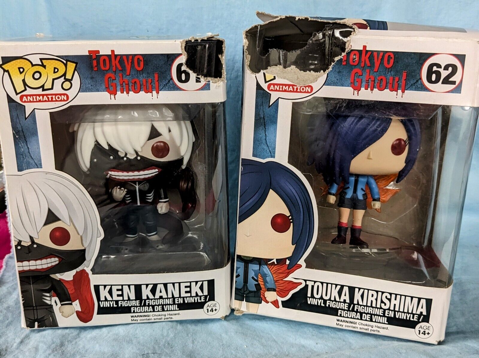 Anime Lot Of 2- Tokyo Ghoul 1-Ken Kaneki 1-Touka Kirishima  Funko Pop Bad Boxes
