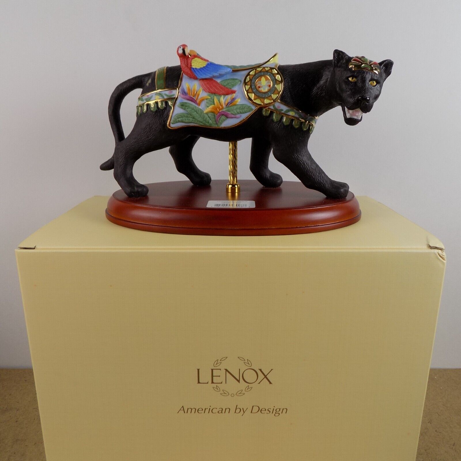 Lenox Porcelain Black Jaguar Carousel Figurine