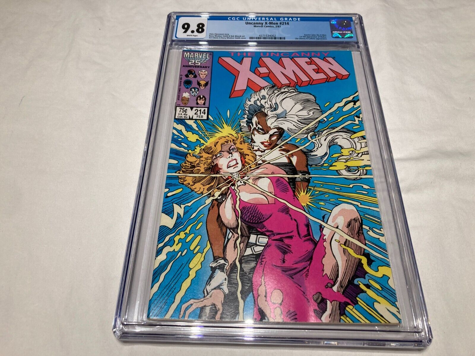 Uncanny X-Men 214 CGC 9.8 NM/M White Pages 1st Full Appearance of Malice 1987