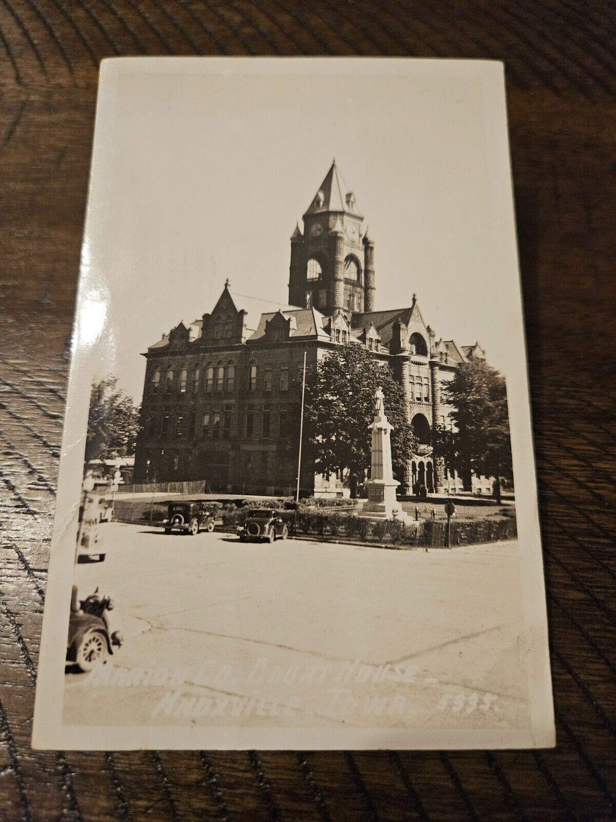 Postcard RPPC Real Photo IA Iowa Knoxville Marion County Court House