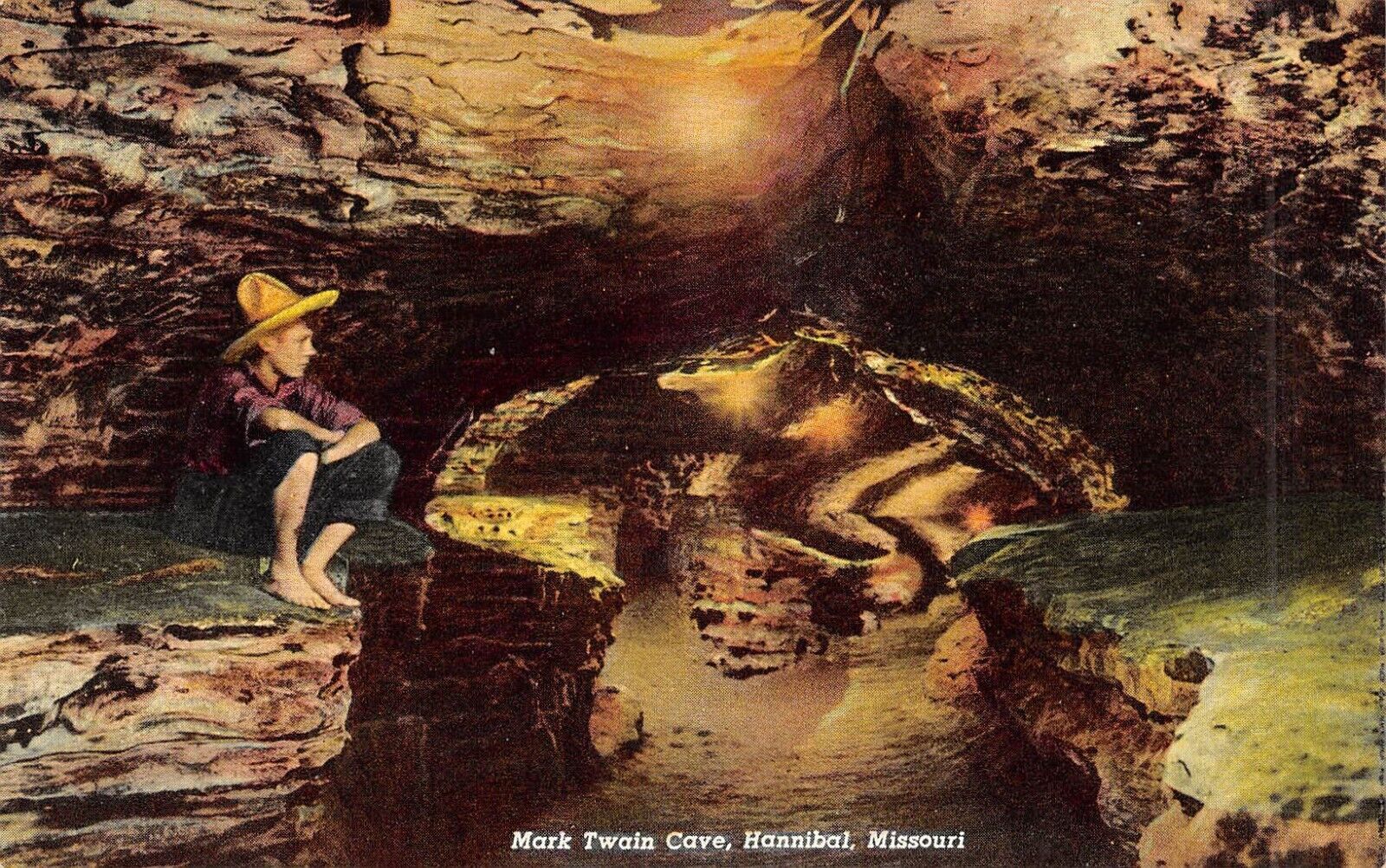 Mark Twain Cave Hannibal MO Missouri Postcard 4946