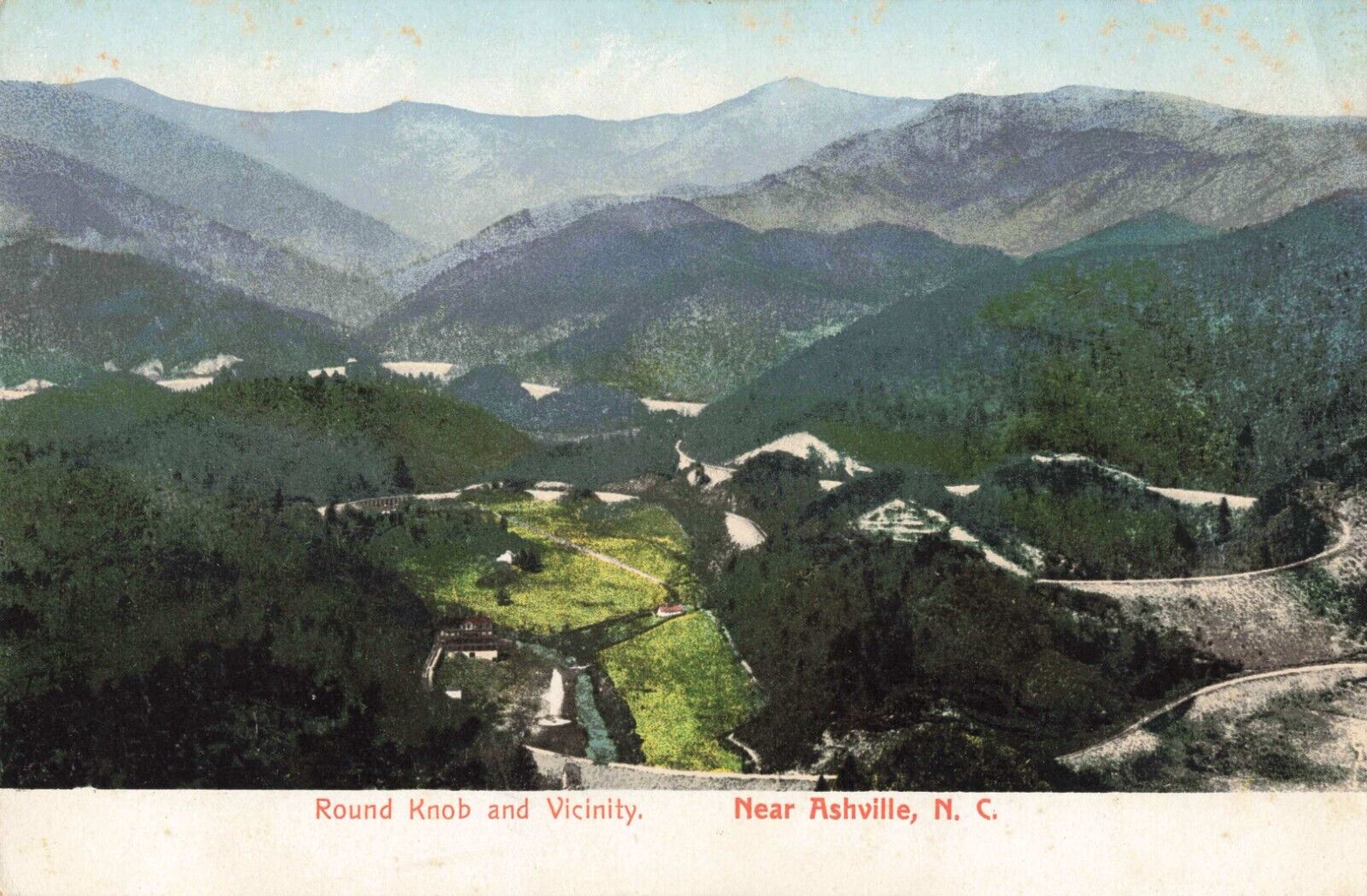 Round Knob & Vicinity Near Asheville North Carolina NC c1905 Postcard