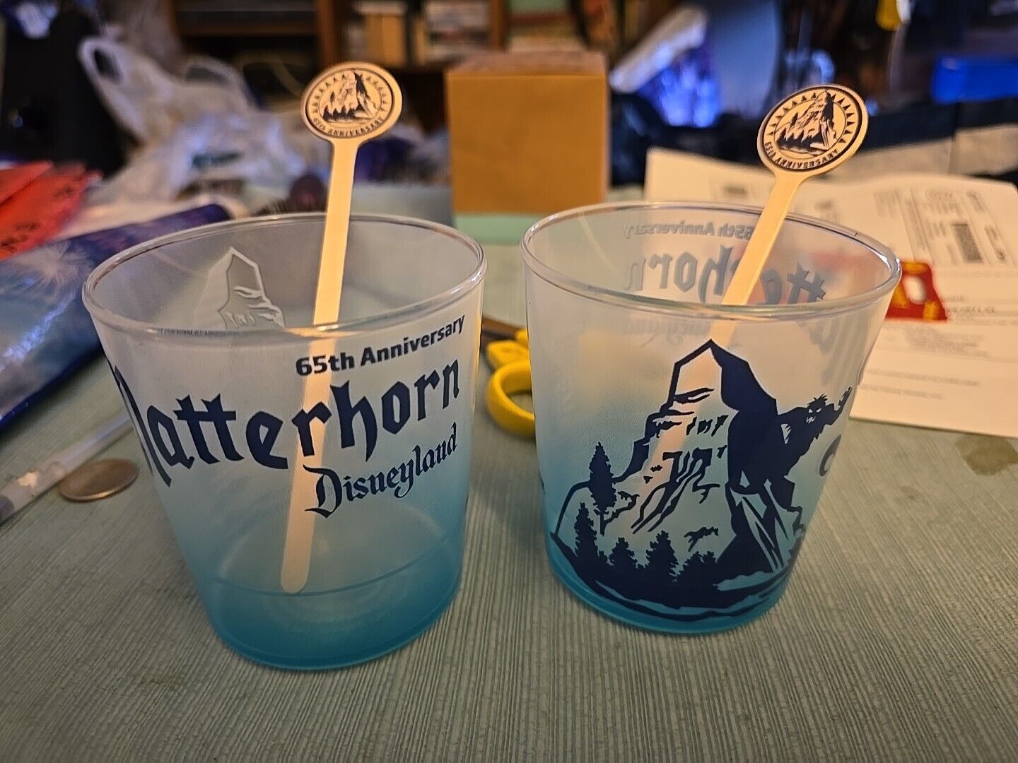 Disneyland Matterhorn 65th Anniversary Trader Sams Enchanted Tiki Bar Cup (1)