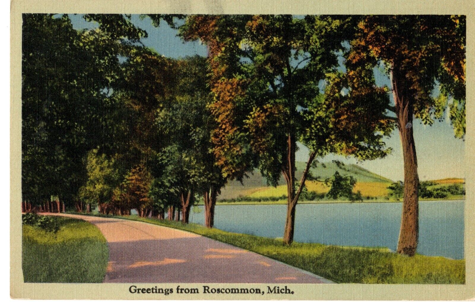 Greetings From Roscommon, Michigan Postcard