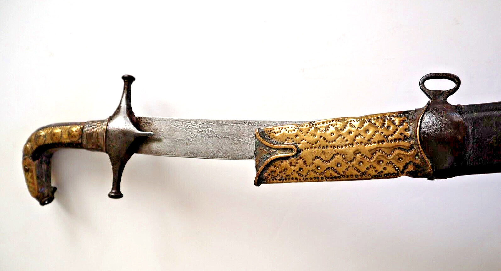 NAPOLEONIC PERIOD INDIAN PERSIAN SHAMSHIR MAMALUKE SWORD DAMASCUS BLADE C 1790