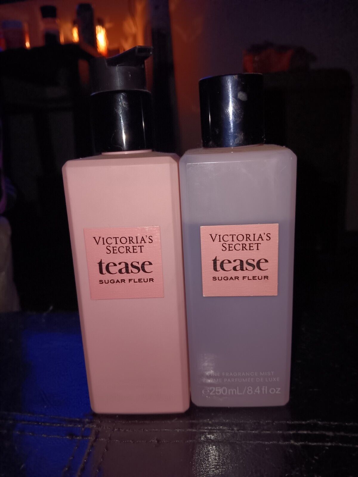 RARE Victoria's Secret 8.4oz Tease Sugar Fleur Body Mist and Body Lotion 