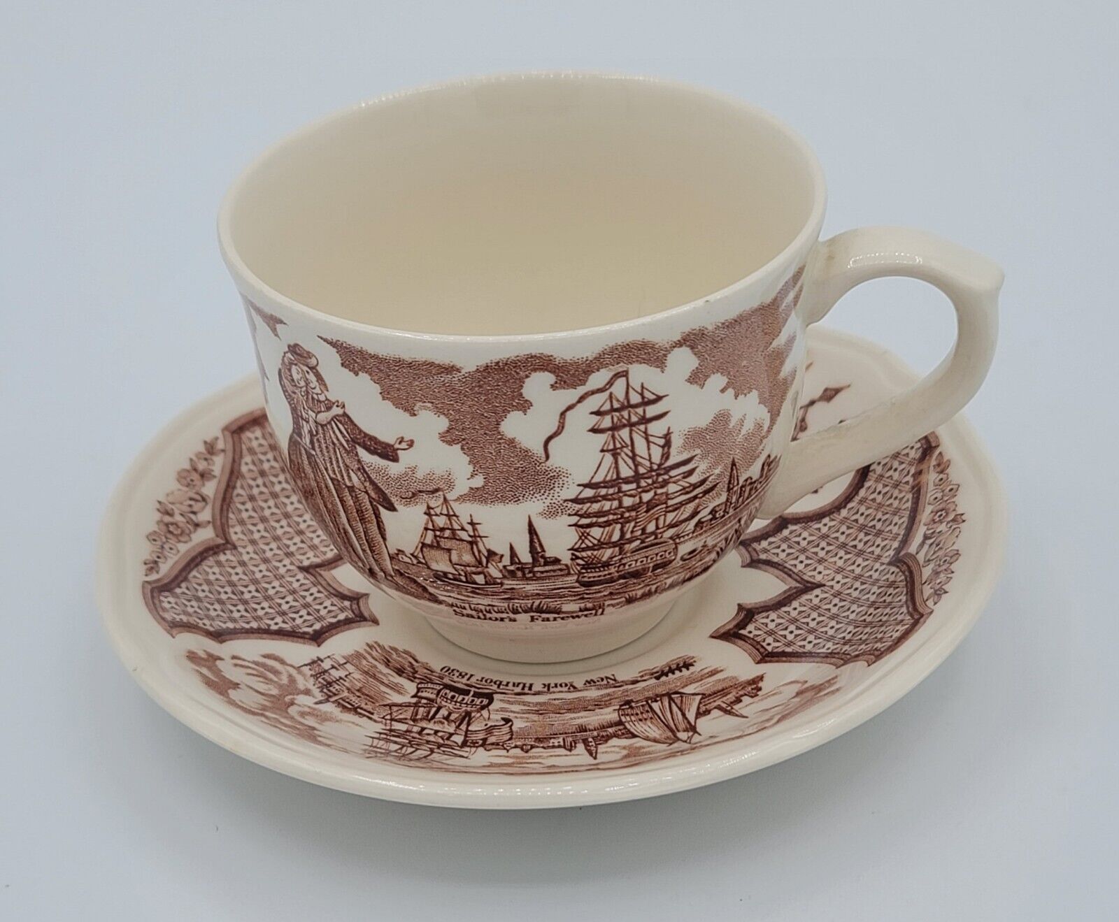 Vintage Fair Winds Teacup & Saucer Made by Alfred Meakin Staffordshire England