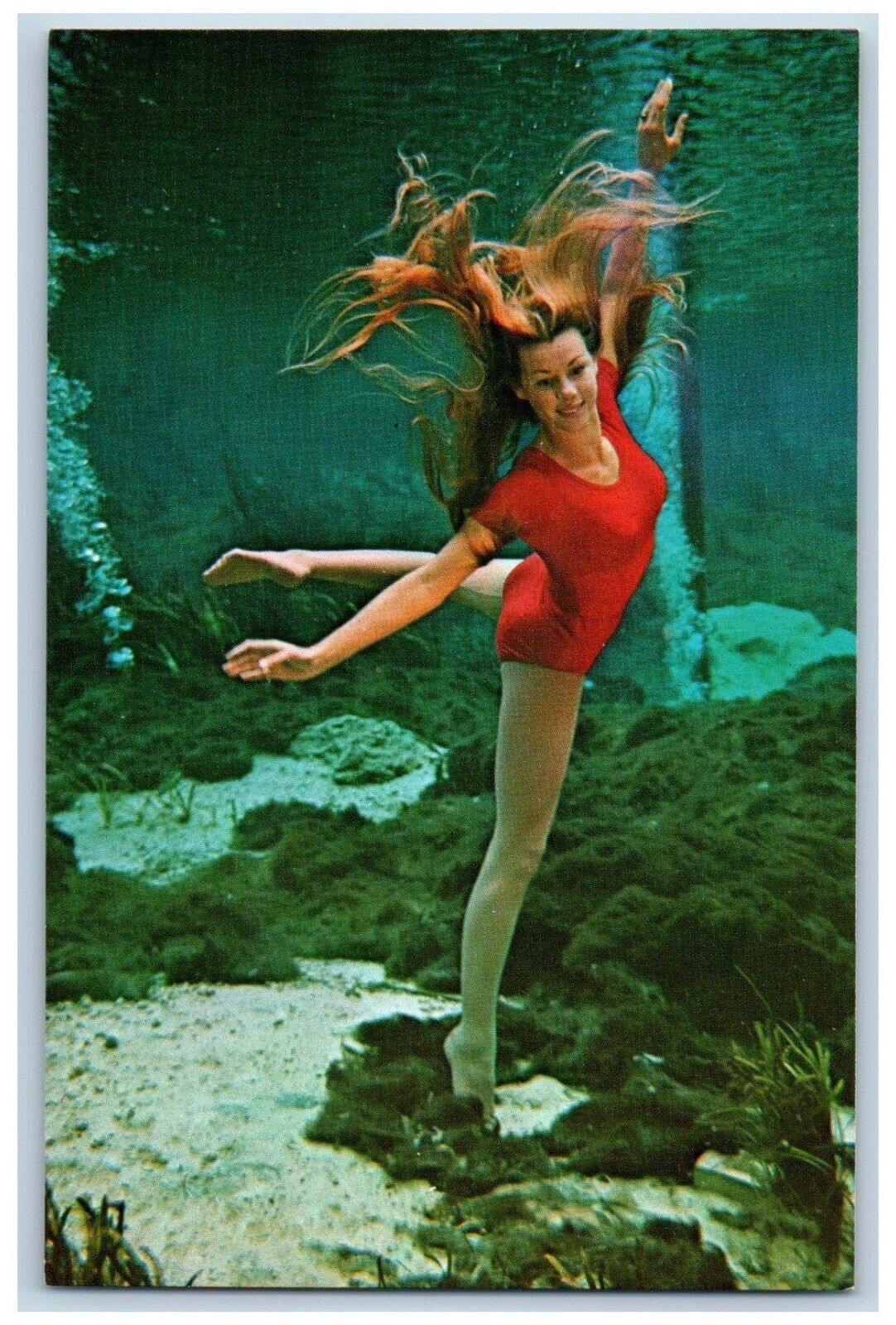 St. Petersburg Florida FL Postcard Underwater Ballet Weeki Wachee c1960 Vintage