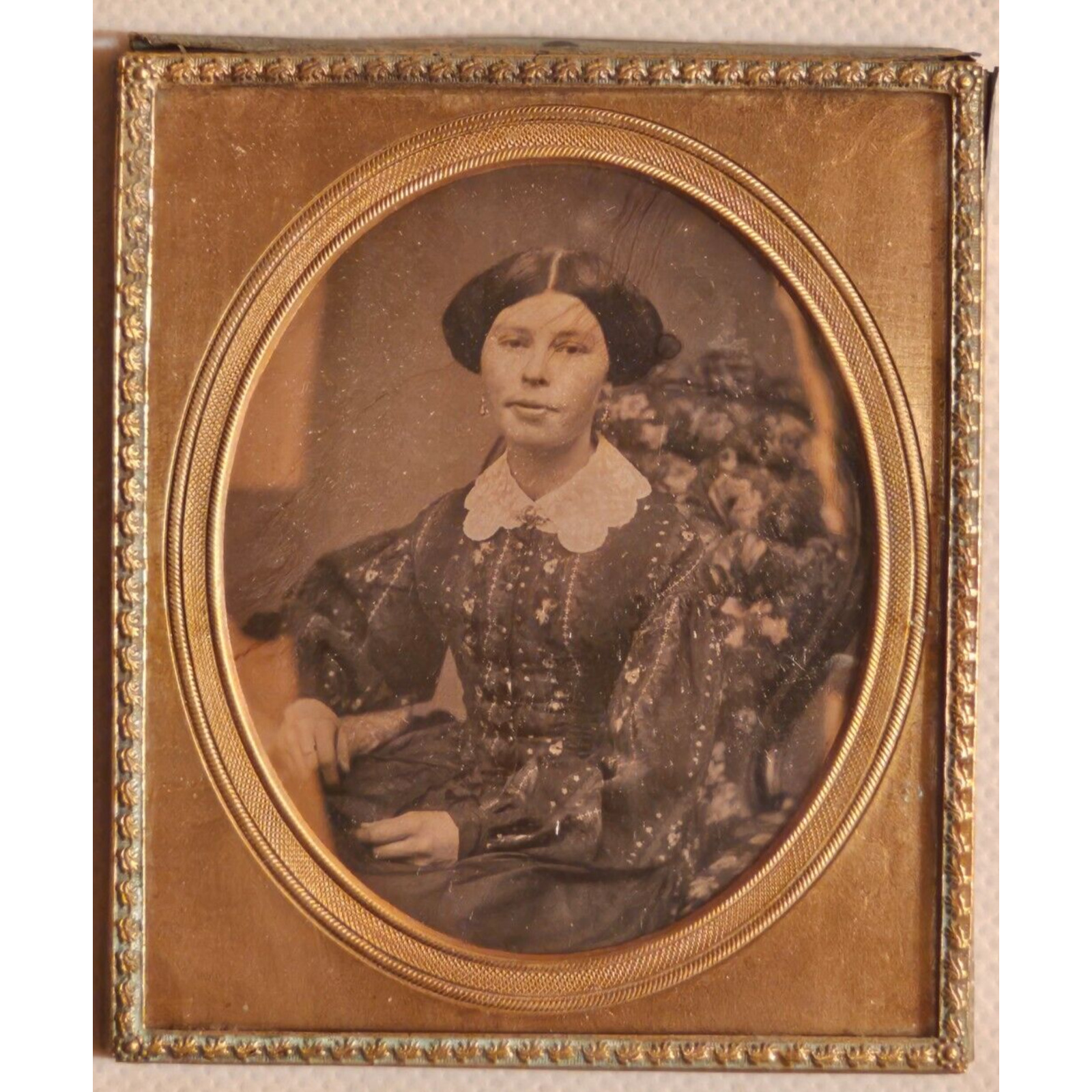 1/6th Plate Daguerreotype Of A Young Woman