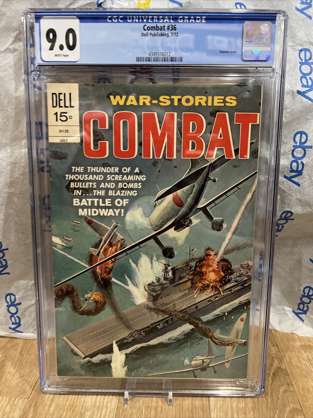 COMBAT War Stories # 36 (DELL) 1973 Battle Of Midway Beautiful Cgc 9.0 White
