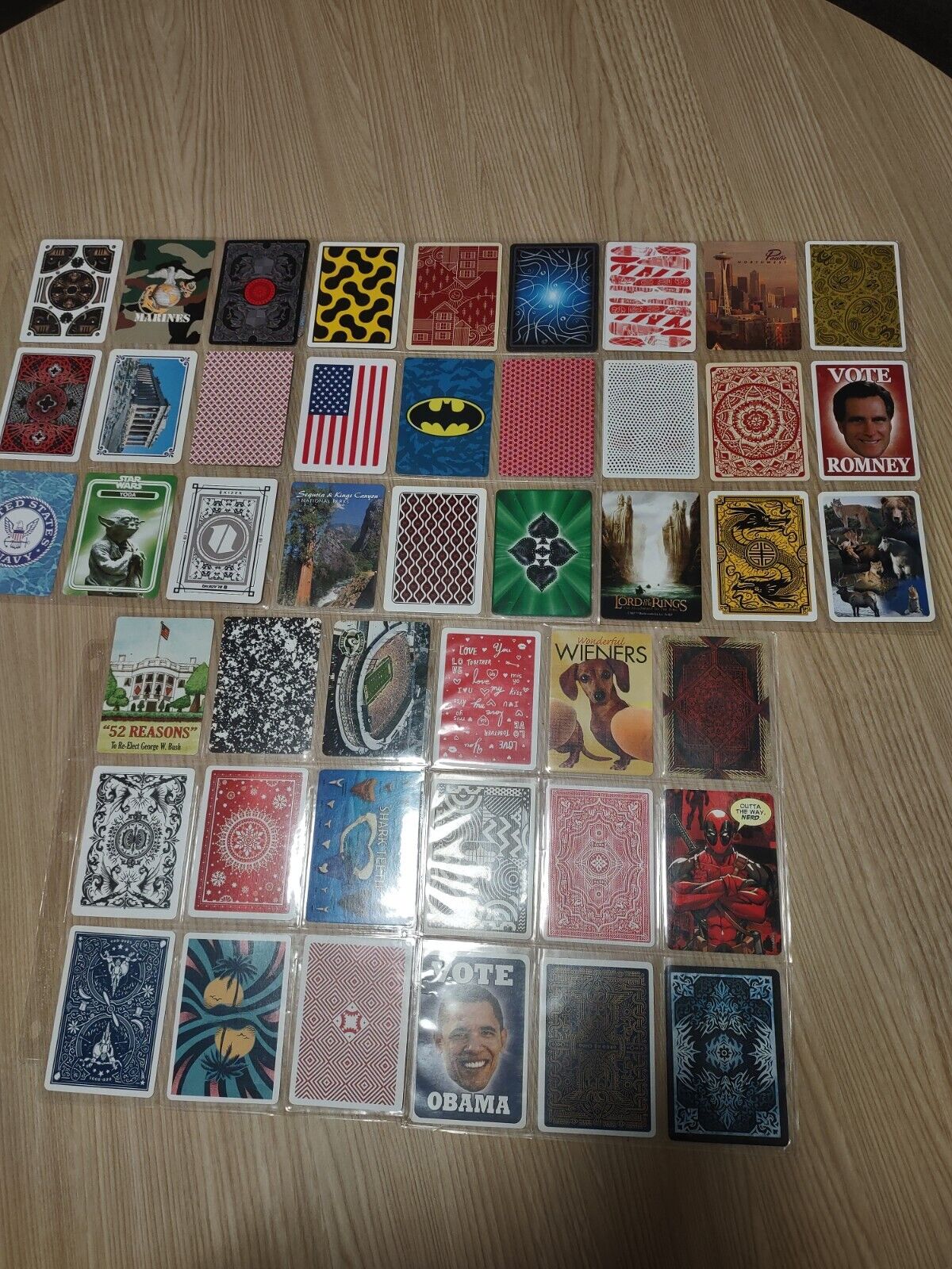 Lot #2 -  45 Different Poker Size SINGLE SWAP Playing Cards Some  Novelty Unique