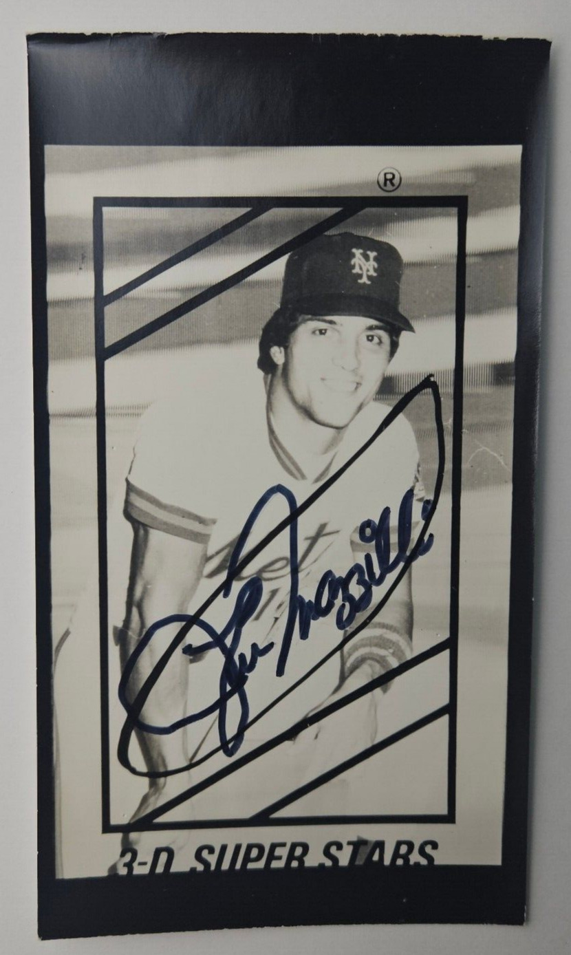1980 Kellogg\'s 3-D Baseball Photo Autograph #38 Lee Mazzilli - NY Mets