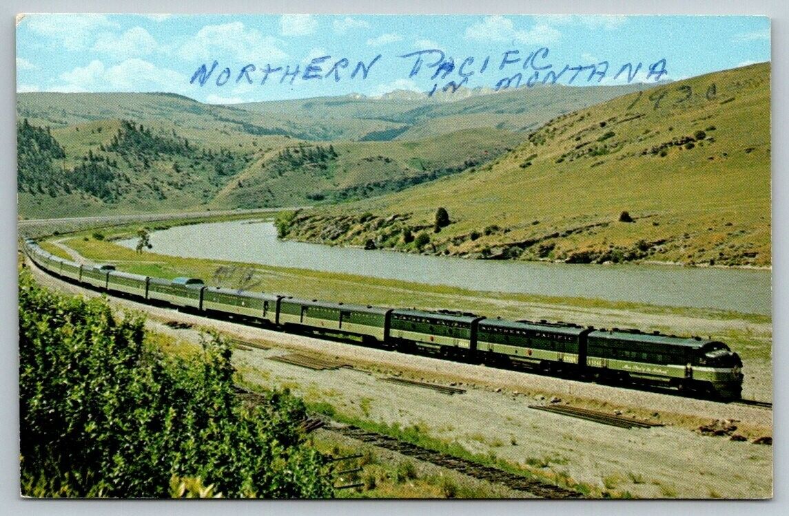 Northern Pacific  Railroad in Montana  Postcard