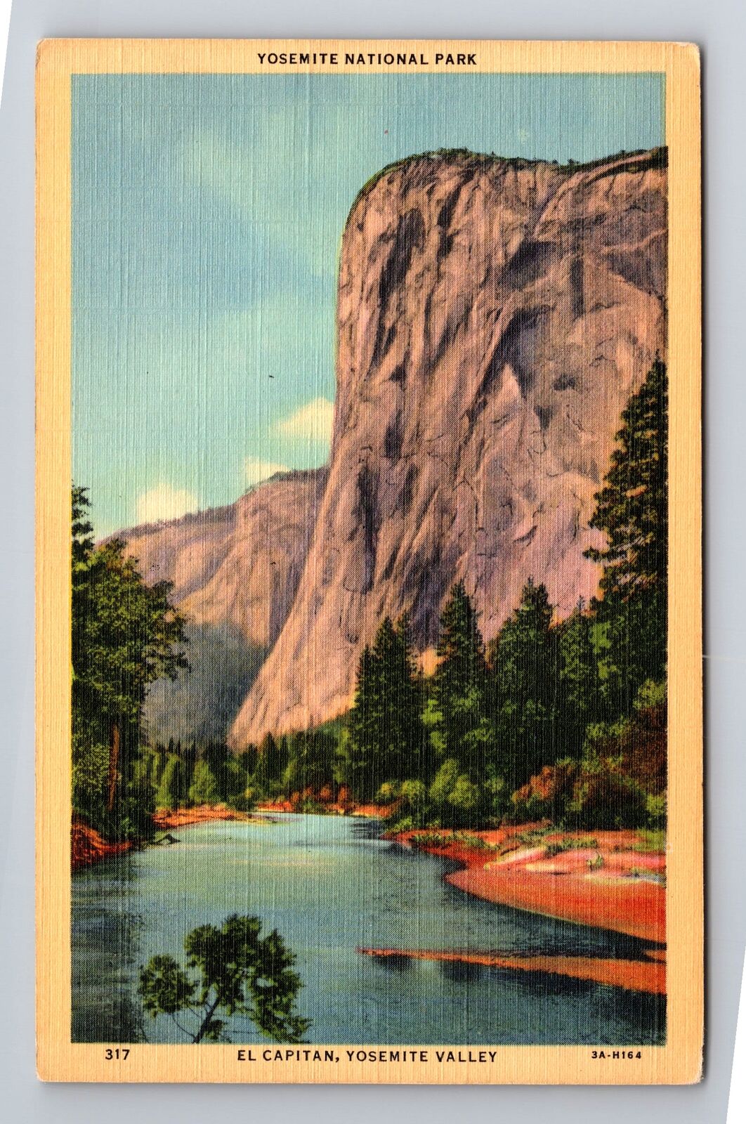 CA-California, El Capitan, Yosemite Valley, Antique, Vintage Souvenir Postcard