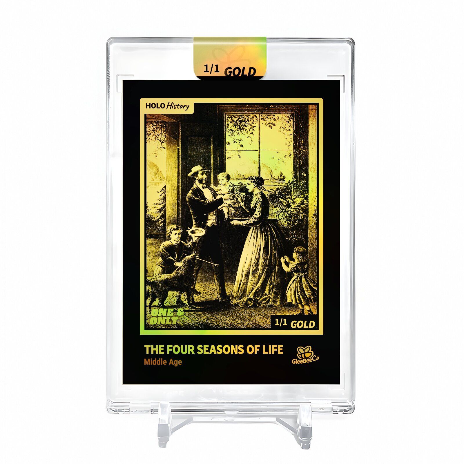 THE FOUR SEASONS OF LIFE Middle Age Holo Gold Card 2023 GleeBeeCo #THMD-G 1/1