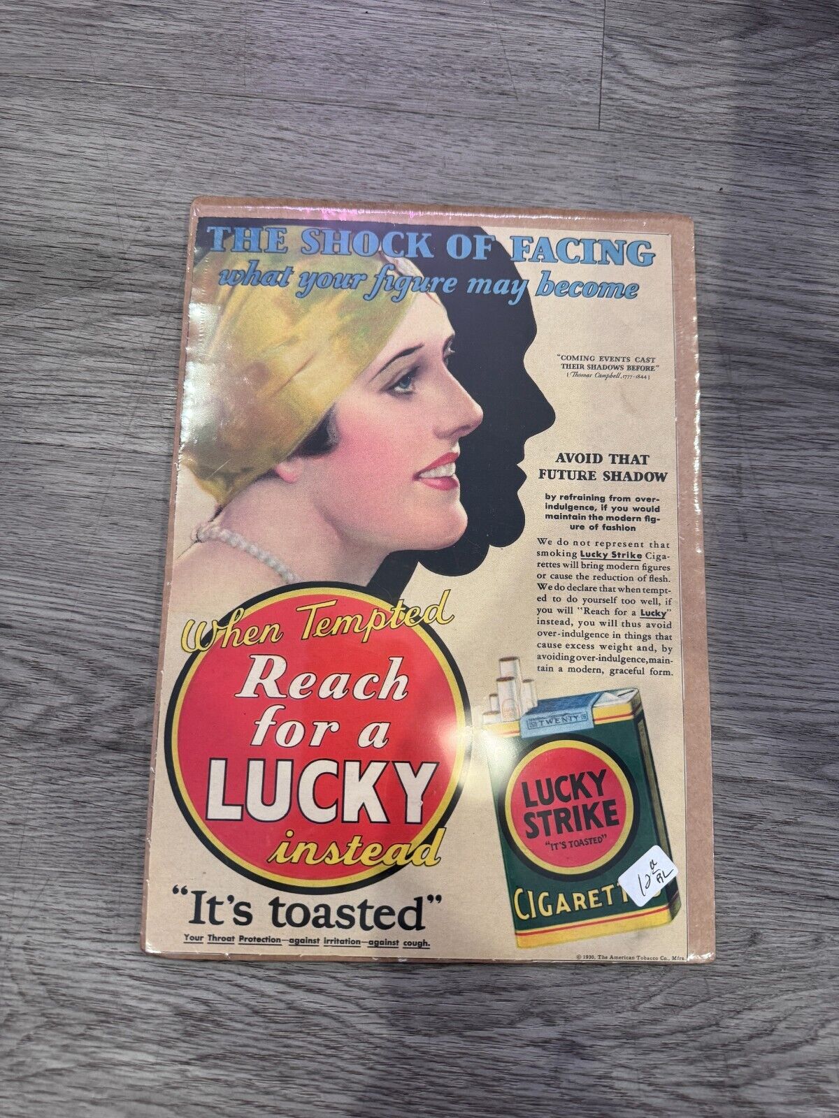 Vintage Lucky Strike Cigarette Ad