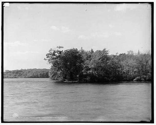 Tupelo Point,lake,educational facilities,Wellesley College,Massachusetts,c1908