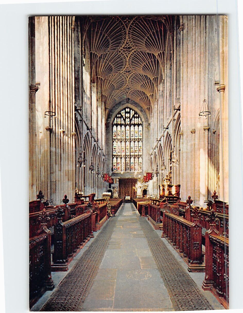 Postcard View from the choir Bath Abbey Bath England