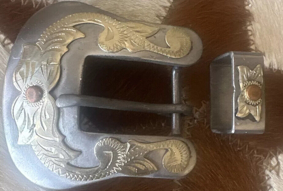Cowboy Western Ranger Set Belt Buckle & Keeper