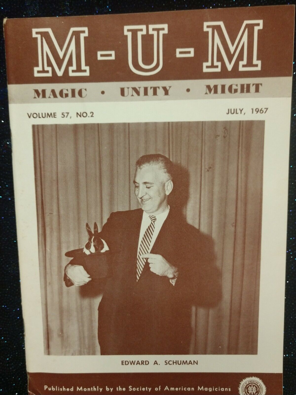 Vintage Edward A. Schuman Issue MUM Magazine 1967 Vol. 57 No. 2