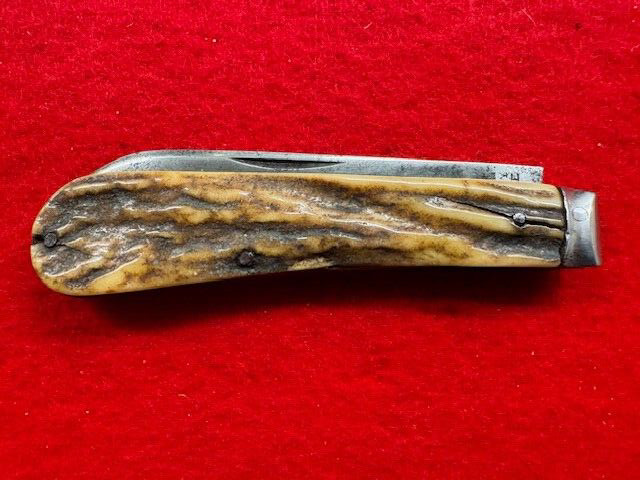 GOOD, RARE SAVORY & MOORE 19TH CENTURY STAG LAMB FOOT POCKET KNIFE (743)