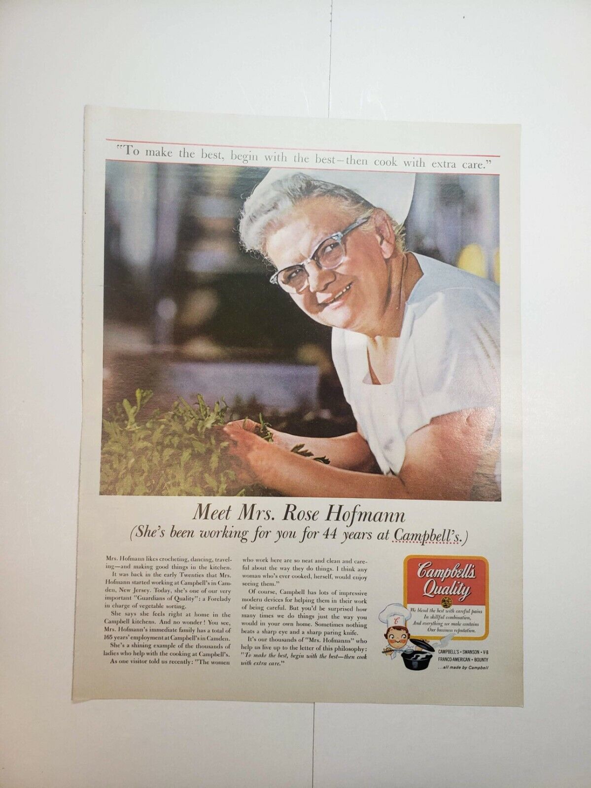 Lot of 12 Vintage Campbell\'s Soup Print Ads Meet Mrs Rose Hofman