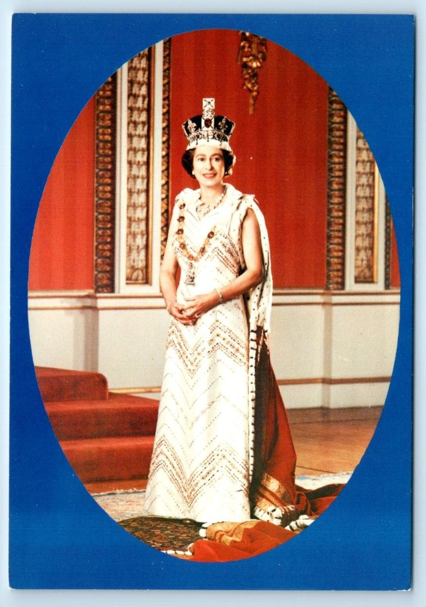 HRH Queen Elizabeth II Portrait UK 4x6 Postcard